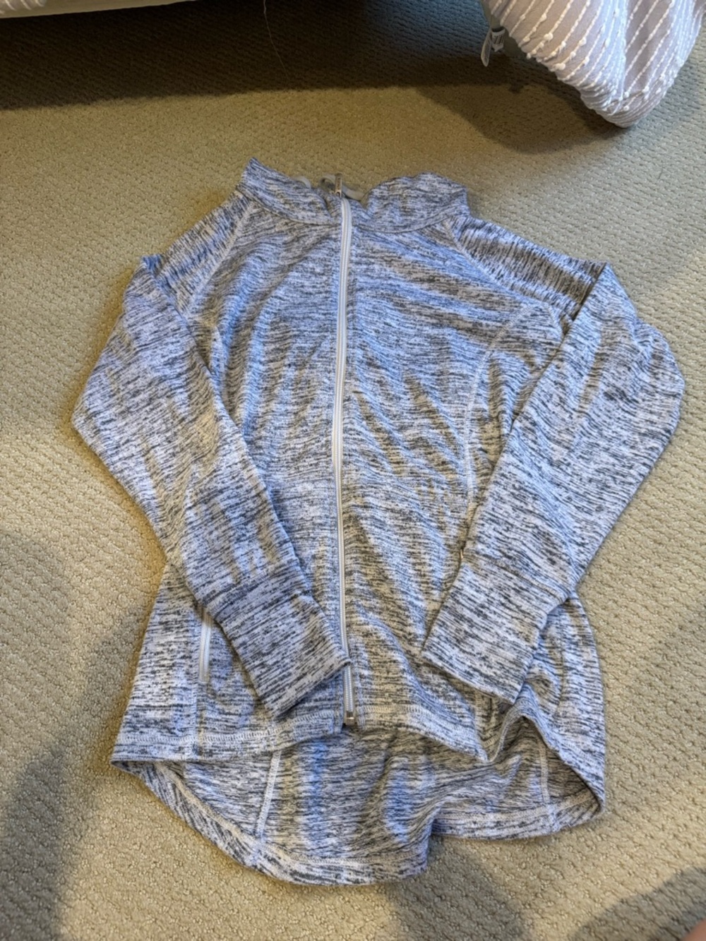 Athleta Heathered Gray Hoodie Sweater